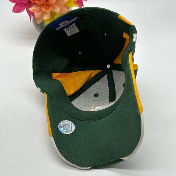 Green Bay Packers Green Gold White Baseball Hat OSFA HT6866 - Picture 4 of 5